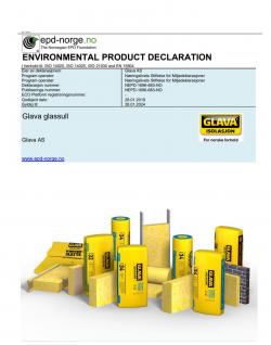 EPD miljødeklarasjon Glava Glassull