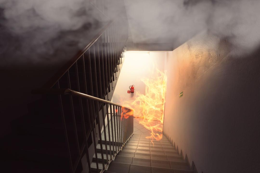 Brann i en trappeoppgang